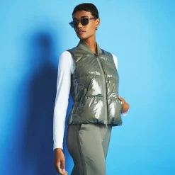 Outerwear-G/FORE Circle G's Coated Nylon Quilted Puffer Vest