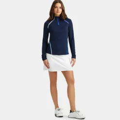 Mid Layers-G/FORE Colour Block Luxe Staple Quarter Zip Pullover