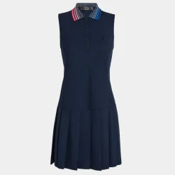 Skorts & Dresses-G/FORE Contrast Collar Pique Sleeveless Polo Dress