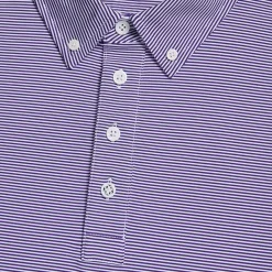 Polos & Shirts-G/FORE Feeder Stripe Tech Jersey Button Down Collar Polo
