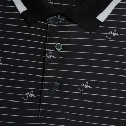 Polos & Shirts-G/FORE Script Stripe Tech Pique Banded Sleeve Polo