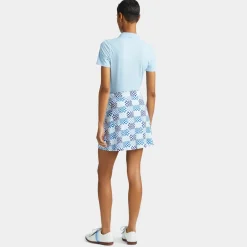Skorts & Dresses-G/FORE Gradient Check Silky Tech Nylon A-Line Skort
