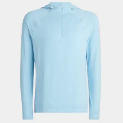 Mid Layers-G/FORE Hooded Luxe Quarter Zip Mid Layer