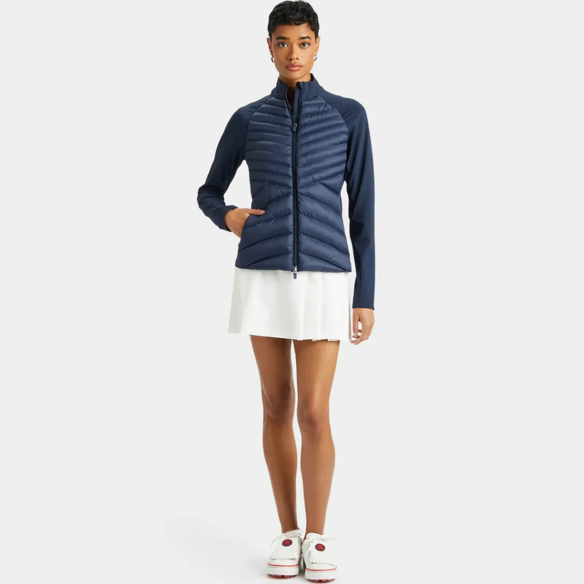 Outerwear-G/FORE Hybrid Quilted Tech Interlock Jacket