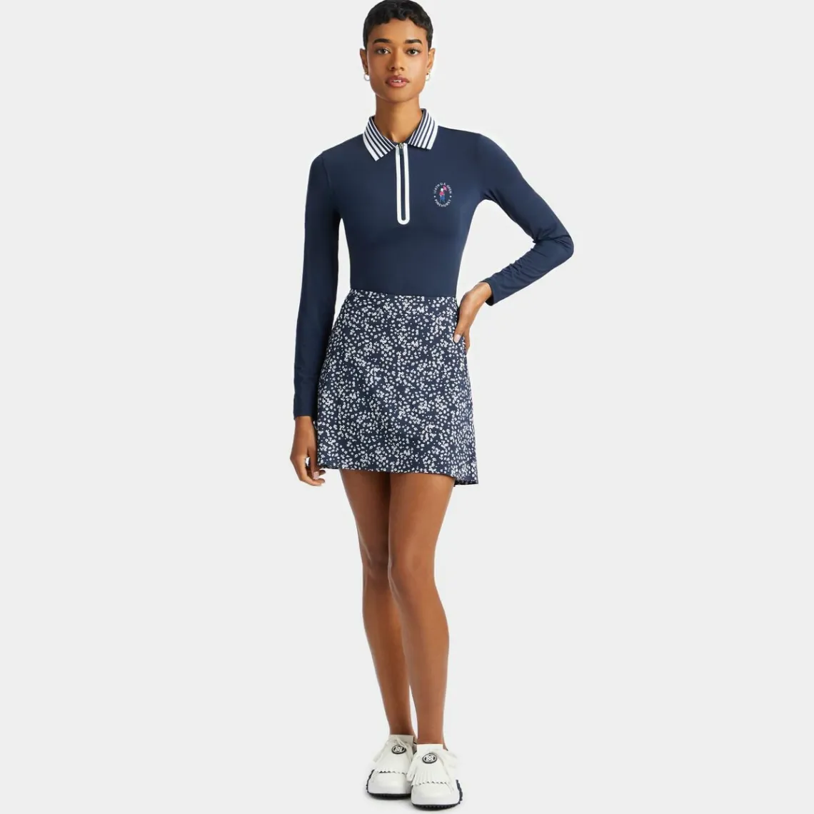 Polos-G/FORE Limited Edition 2024 U.S. Open Silky Tech Nylon Zip Polo