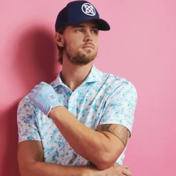Polos & Shirts-G/FORE Mapped Icon Camo Tech Jersey Modern Spread Collar Polo