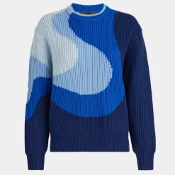 Sweaters-G/FORE Merino Wool Gradient Jacquard Crewneck Sweater