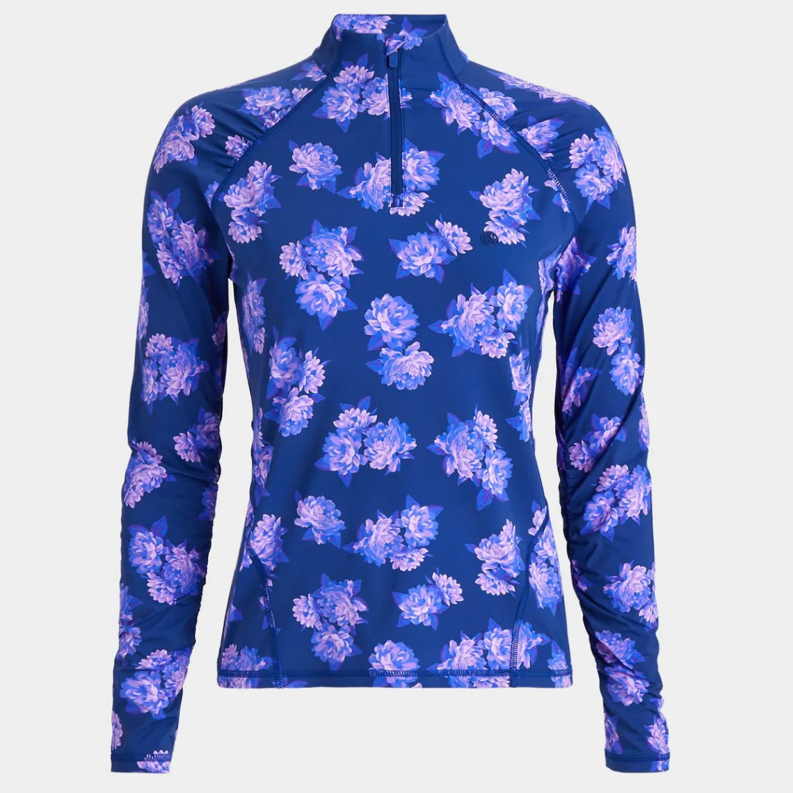 Mid Layers-G/FORE Peony Silky Tech Nylon Ruched Quarter Zip Pullover