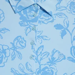 Polos-G/FORE Peony Sketch Silky Tech Nylon Long Sleeve Polo