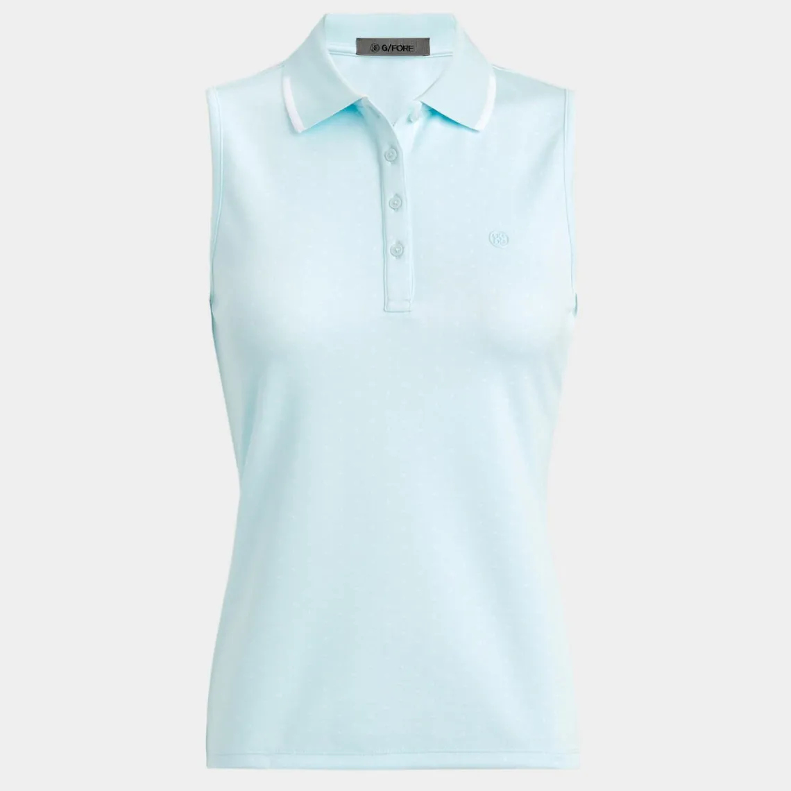 Polos-G/FORE Polkadot Jacquard Sleeveless Polo