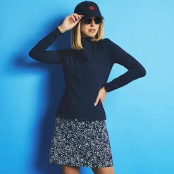 Mid Layers-G/FORE Silky Tech Nylon Ruched Full Zip Layer