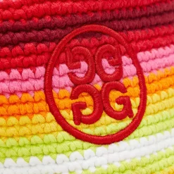 Hats-G/FORE Striped Circle G's Crochet Bucket Hat