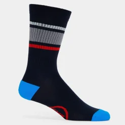 Socks-G/FORE Striped Ribbed Compression Crew Sock