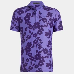 Polos & Shirts-G/FORE Tonal Floral Tech Pique Modern Spread Collar Polo