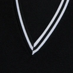 Sweaters-G/FORE V Neck Waffle Knit Merino Wool Sweater