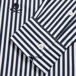 Polos & Shirts-G/FORE Vertical Stripe Stretch Ice Woven Modern Spread Collar Shirt