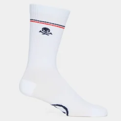 Socks-G/FORE Women's Skull & T's Ribbed Nylon Crew Sock